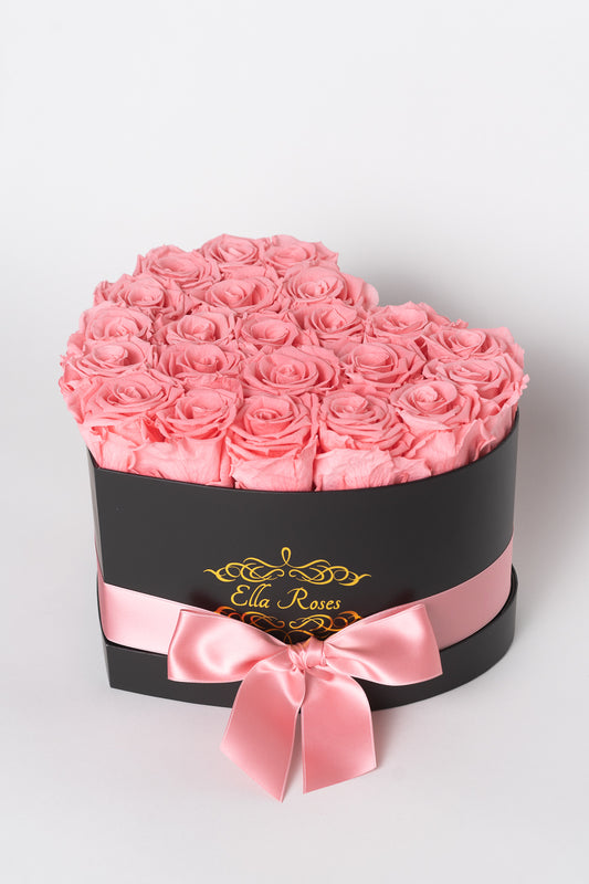 Heart Black Box | Pink Roses