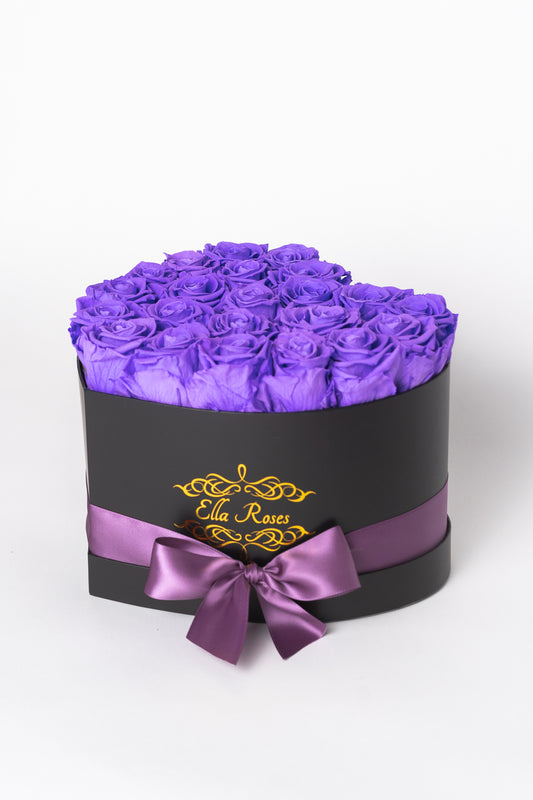 Heart Black Box | Purple Roses
